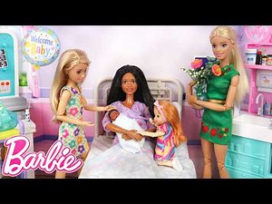 Barbie & Ken Doll Family New Baby Story