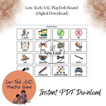 PlayDoh AAC Communication Boards