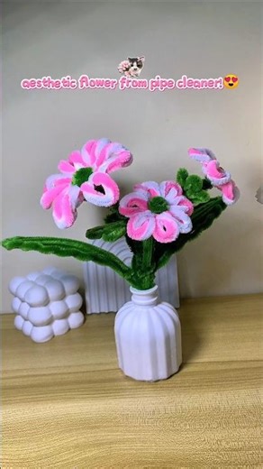 DIY Fluffy Pipe Cleaner Flower Bouquet 🌸