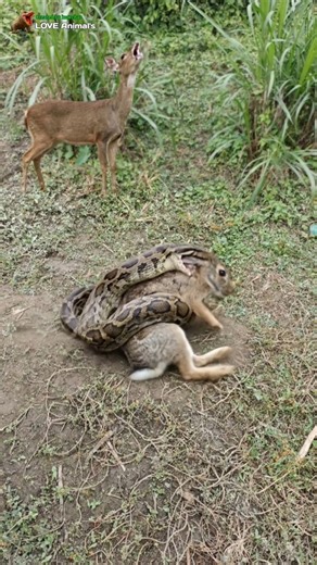 love animals on Instagram: "Anconda snack eating rabbit animal sjrxm😲😭😰☺️🤔🙄😳😨 #animals #shorts #amazing #fblifestyle"