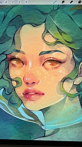 26K views · 660 reactions | Underwater #illustrationartists #procreate #portrait #drawing #artstyle #artwork #drawings #artbylouris #fanart #illustrationartists #instaartists #digitalpainting #semirealism #portraitpainting #ipadpro #conceptdesign | Artbylouris | Facebook