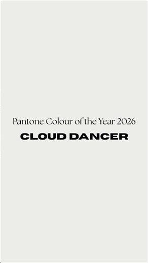 CLOUD DANCER: colour of the year 2026, according to Pantone 🎨