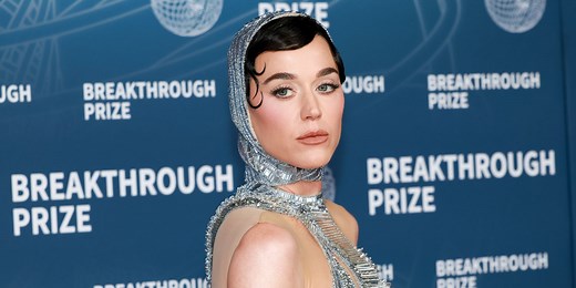 Katy Perry's Galactic Silver Naked Dress Had a Huge Boob Cutout That Plunged To Her Hips