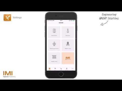 IMI HyTools - Using Settings
