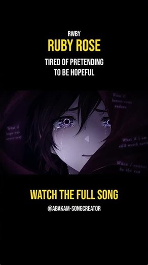 I Am Tired of Being Morning 🌙 | Ruby Rose #RWBY #Shorts