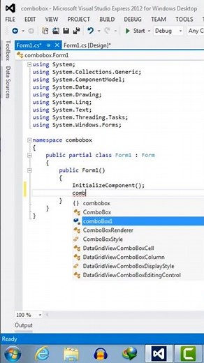 048 - Windows Form C# ComboBox Control Add Values