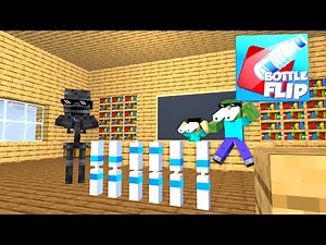 Minecraft Mobs: BOTTLE FLIP CHALLENGE PART 2 - Minecraft Animation