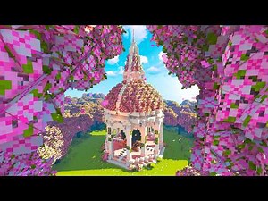Minecraft | How to Build a Cozy Cherry Blossom Gazebo 🌸