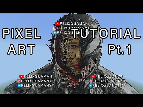 Minecraft Pixel Art Tutorial - Venom Part 1