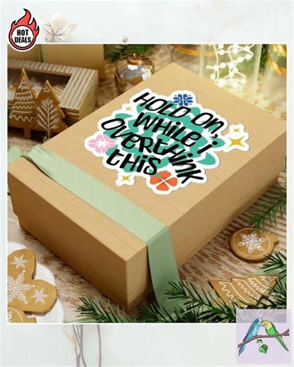 Funny 'Overthink' Meme Sticker: Laptop, Journal Decor