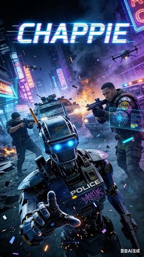 🤖Gang Tricks Robot into Stealing a Car! Big Mistake｜Chappie Movie Scene