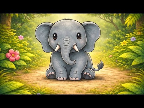 How to Draw a Cute Elephant | Easy Elephant Drawing Step by Step for Beginners 🐘🎨#10