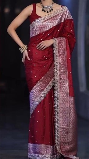 ✨♥️New Trendy Party Wear Saree Design 2025 | ✨ Bridal hairstyle 😍#youtubeshorts #fashion#shorts