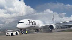 65K views · 2.8K reactions | Fiji Airways A350 ”Island of Beqa” lands at the Nadi International Runway today as hundreds of people waited at the Fiji Airways hangar to welcome the newest inclusion to the Fiji Airways Family. #FijiOneNews | Fiji One News | Facebook