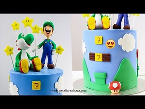 💚Torta de LUIGI y YOSHI en Fondant paso a paso| Super Mario Bros 🍄|Natalia Salazar