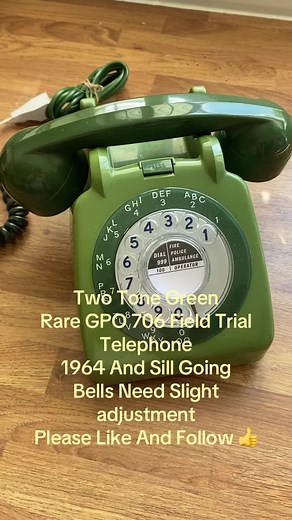 Vintage Green Rotary Telephone from 1964