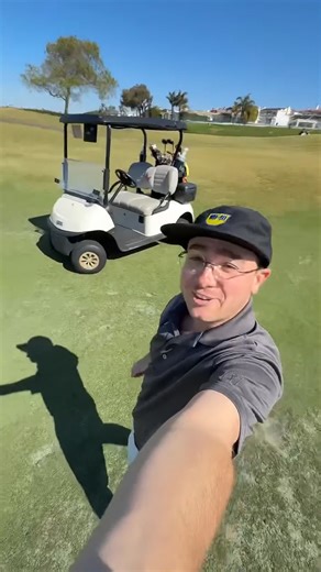 This is how you drive a golf cart
