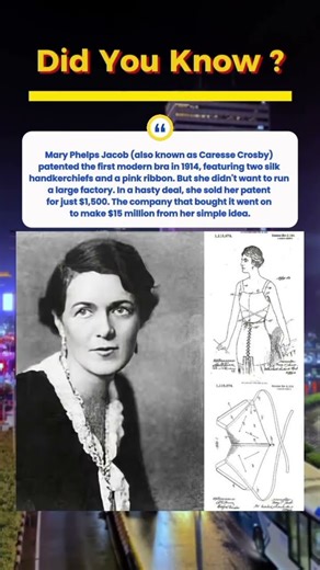 The person who patented the first modern bra in 1914. #shorts #facts #history