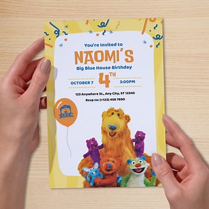 Bear in the Big Blue House Birthday Party Invite | Editable | Digital Download - Etsy