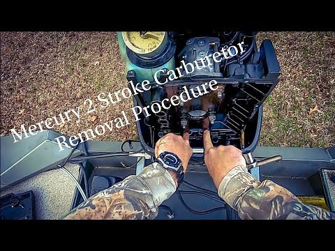 Mercury 2 stroke Outboard Carburetor Removal Procedure #boatmaintenance