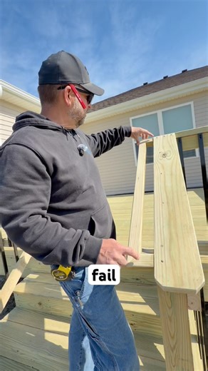 Deck Stairway Guard Rails #remodel #diy #deck #construction #contractor #tools #howto #builder