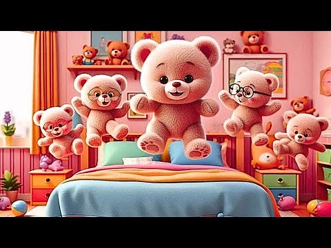 5 Teddy Bears Jumping on the Bed | Nursery Rhymes for Kids | Fun Kids Songs
