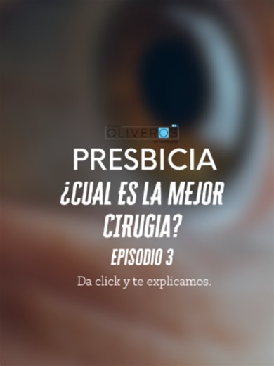 👁️✨ Episodio 3 | ¿Cuál es la mejor cirugía para la presbicia? Cuando se trata de tu visión, no existe una única respuesta para todos. La edad, las características de tus ojos, tus antecedentes y hasta tu estilo de vida son fundamentales para determinar qué procedimiento puede ofrecerte el mejor resultado. En este episodio, el Dr. Gabriel Oliveros te cuenta por qué la mejor cirugía siempre será la que esté indicada específicamente para ti. 🎥 Dale play y continúa acompañándonos en esta serie sob