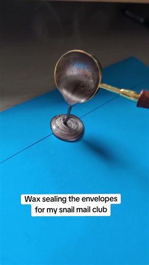 Wax sealing my art and poetry club envelopes ❤️ #creativesouls #creativesouls #snailmail