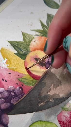 Watercolor Fruit Bowl Commission - Painting Inspiration