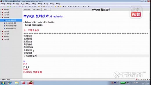 千锋云计算教程：12.1 MySQL复制技术 AB replication