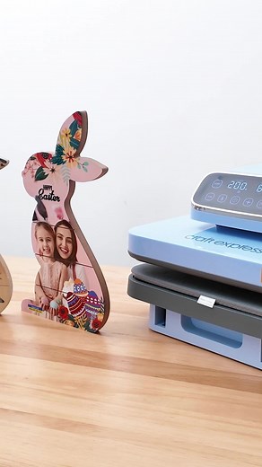 Customized Rabbit Shape MDF Photo Panel | Autopress Max Heat Press