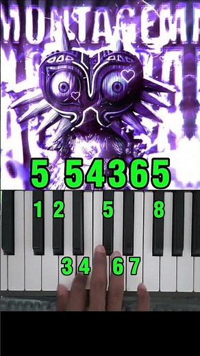 How to Play MONTAGEM XONADA Easy Piano Tutorial #shorts #piano #tutorial