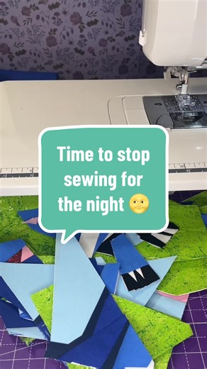 It was at this moment that we realized it was time to stop sewing and go to bed. Bonus points if you can guess what we’re sewing! #timeforbed #sewing #quilting #stopmotion