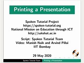 Printing a presentation in Impress in English