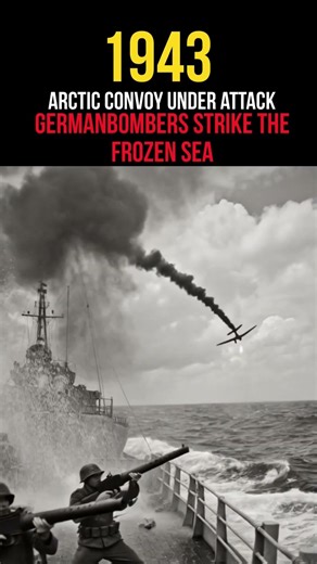 1943 — Arctic Convoy Under Attack | German Bombers Over the North Atlantic. #shorts