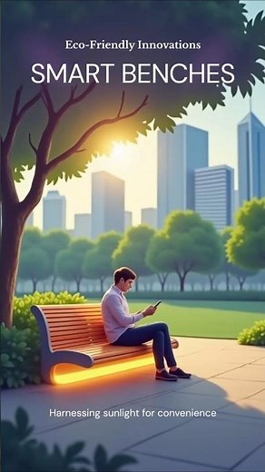 Smart Solar Benches Turning Parks into Charging Stations #EcoInnovaTech #innovation