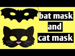 how to make paper bat mask and cat mask for children(easy to make for kids)SIMPLE DIY