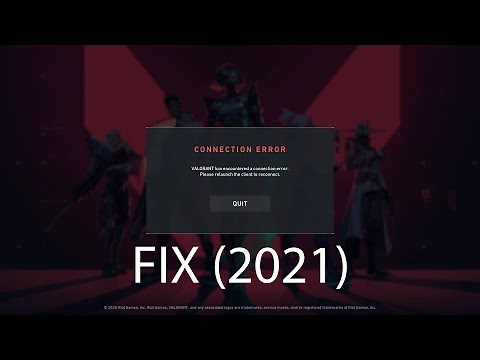 VALORANT has encountered a connection error error code: VAN -1 FIX (2021)