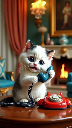 Cutest Cat Phone Call Ever Caught on Camera!