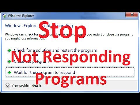 Program Not Responding - Task Manager End Task Not Working - SOLVED
