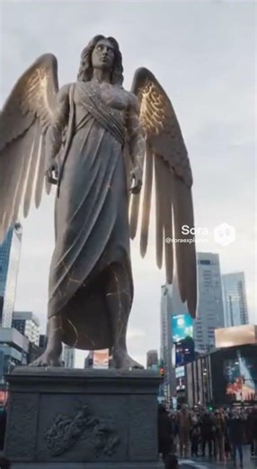 A MASSIVE ANGEL STATUE SLOWLY OPENS ITS EYES!