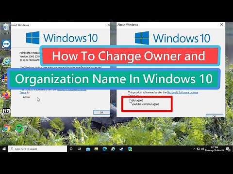 How To Change Owner and Organization Name In Windows 10
