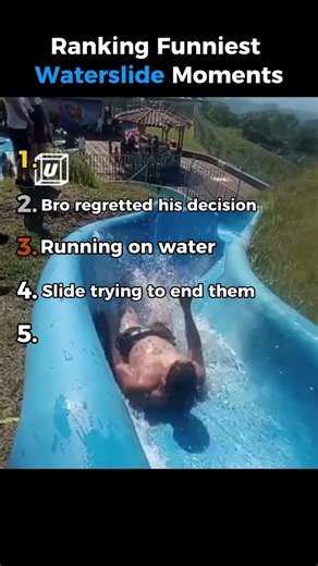 Ranking Funniest Waterslide Moments #funny #funniestmoments #waterslide
