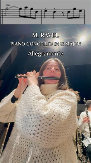 🩷🎶Playful piccolo solo ! #Ravel #piccolo #ottavino #ravelconcerto #pikolo #flute #flüt #flauto