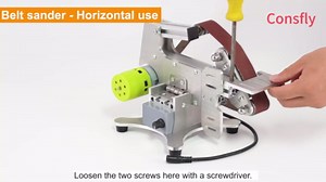 Electric Belt Sander Knife Sharpener 1.2 x 21-Inch with Variable Speed Control, Benchtop Sanding Belt Machine Diy Grinding Polishing Machine for Metal Working, Knife Making and Woodworking