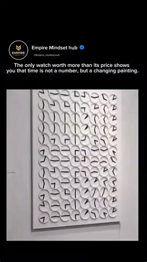 Empire Mindset on Instagram: "This isn’t a painting... it’s one of the strangest and most intelligent clocks in the world! Each circle in front of you is a real clock... but it doesn’t display the time individually. Rather, all of its hands move in unison to form the digital numbers before your eyes! 📌 It’s called: ClockClock 24 ⏱️ Every minute, it’s reprogrammed to display the time again ⚙️ A brilliant artistic-mechanical design from the Swedish studio Humans Since 1982 ❗ It’s displayed in int