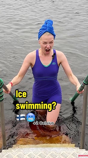 Ice swimming? 😅💙🥶 #iceswimming