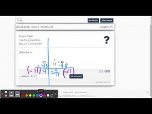 DeltaMath: Solve Two Step Equations