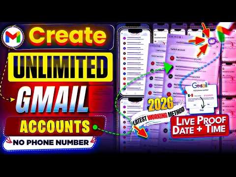 Create Unlimited Gmail Accounts Without Phone Number | Unlimited Gmail Account Create Method 2026