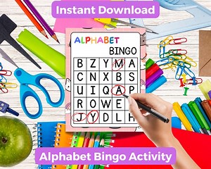 Alphabet Bingo Game for Kids | Fun ABC Learning Printable - Etsy UK